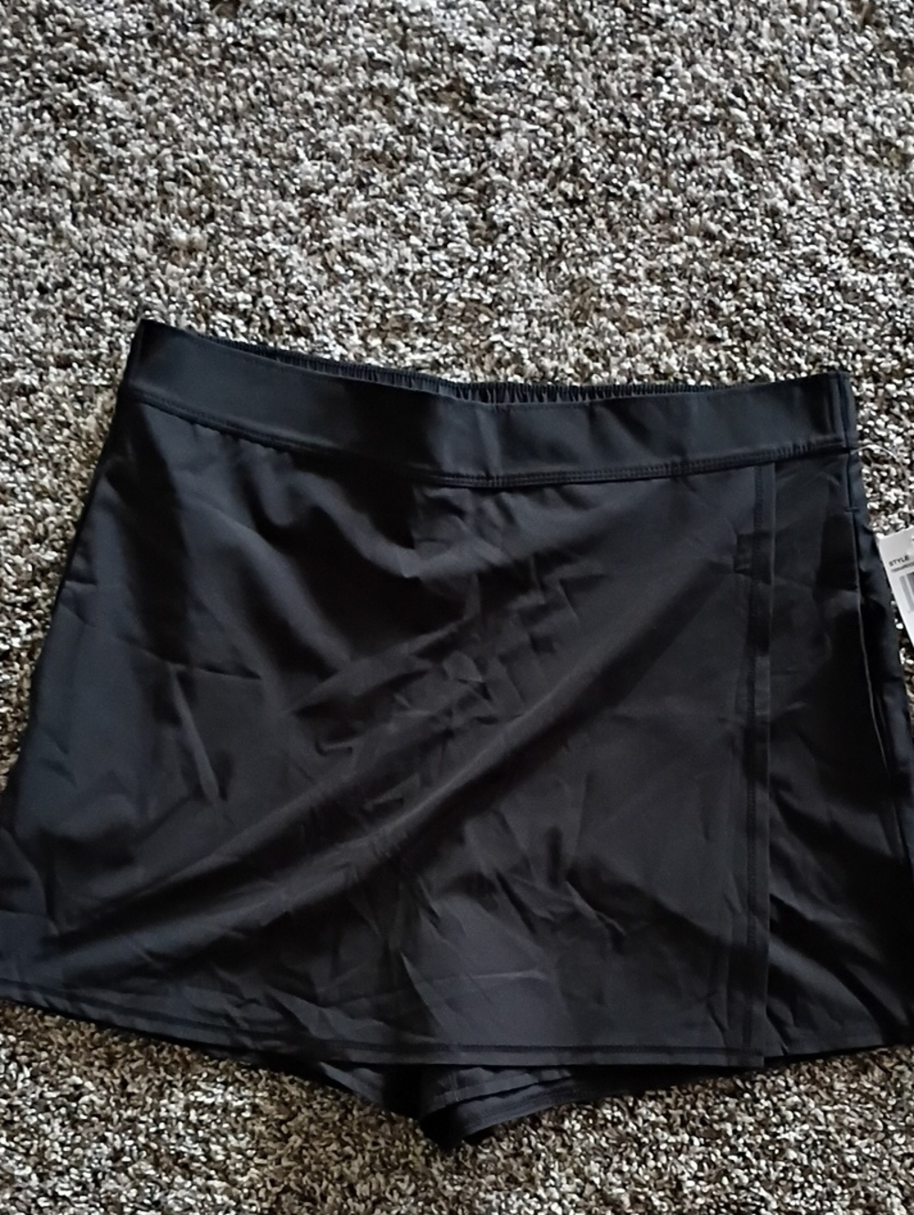 Girls' Black Athletic Skort with Built-In Shorts